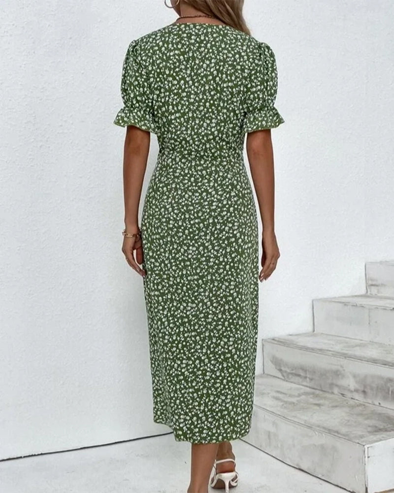 Charlene | V-Neck Floral Wedding Guest Dress