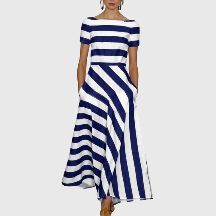 Carly™ | Classic Striped Midi Dress