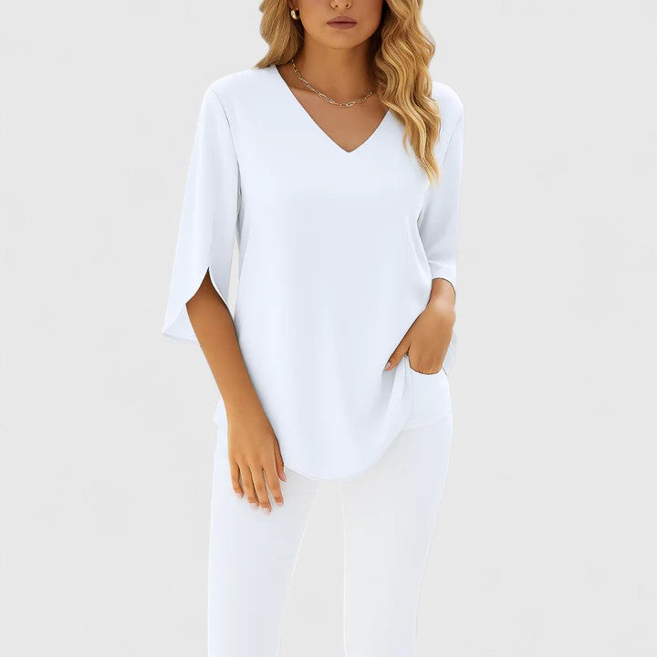 Elionara | Elegant V-Neck Blouse