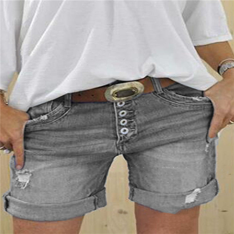 Addison | Casual Ripped Denim Shorts