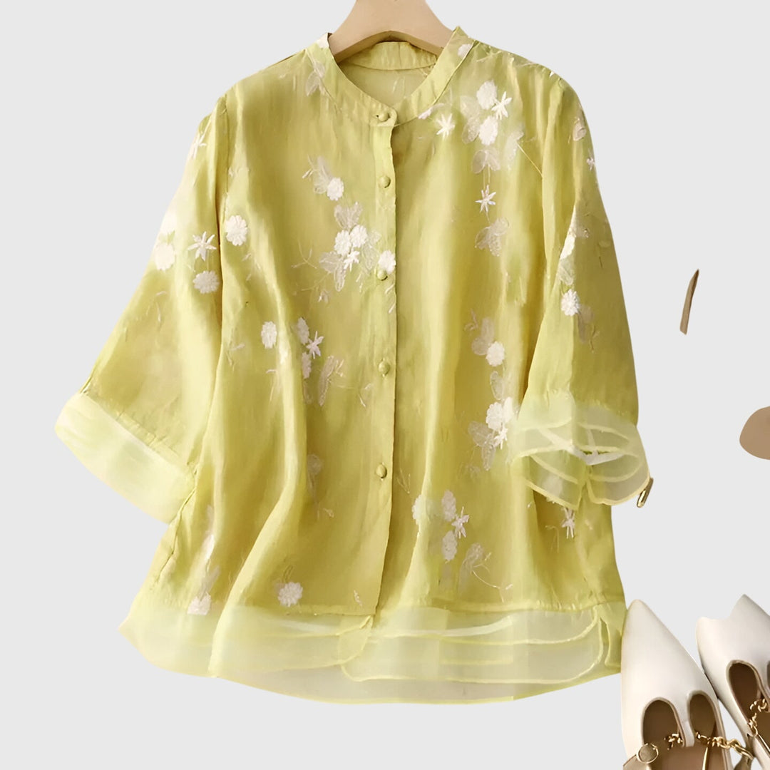 Nellie™ | Embroidered Floral Blouse