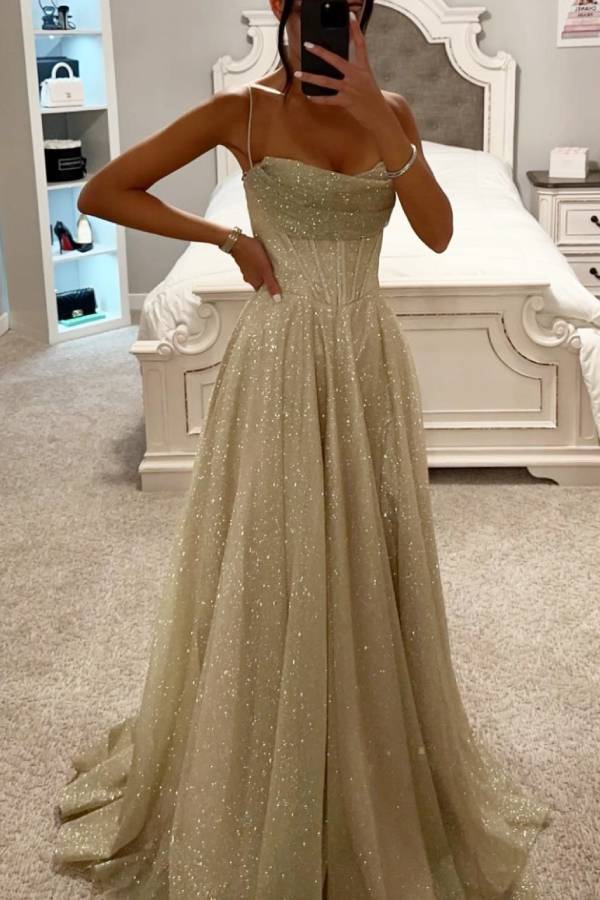 Victoria | Glitter Ball Gown Wedding Guest Dress
