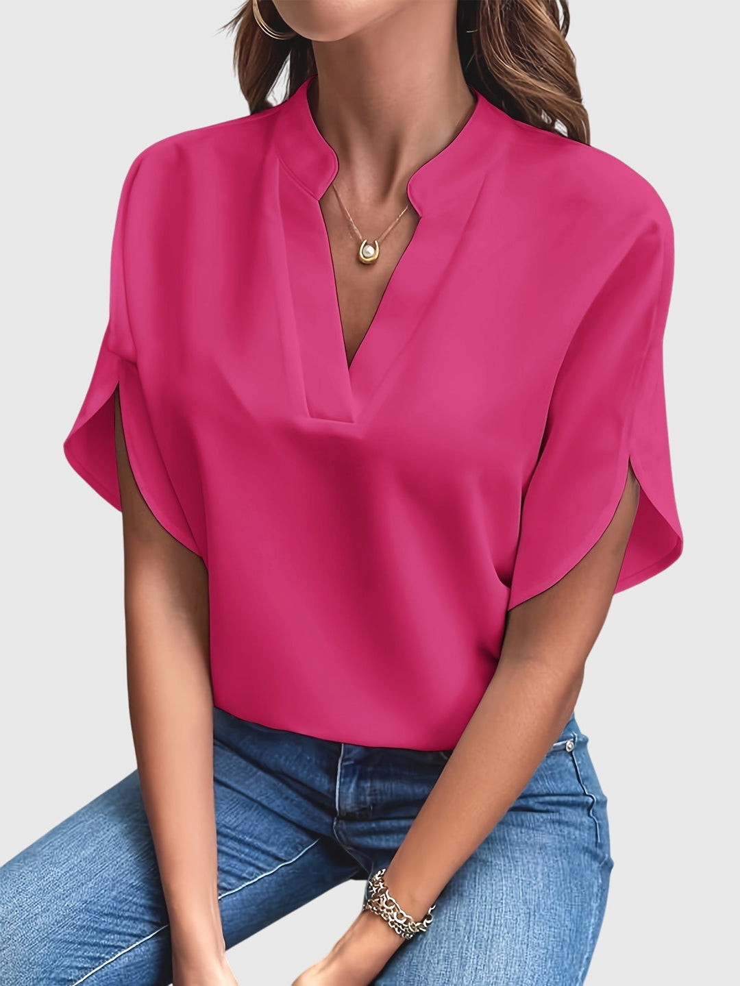 Kristie™ | Elegant Satin Blouse