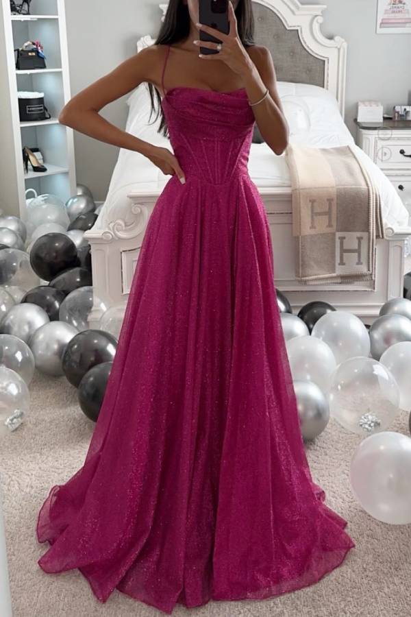 Victoria | Glitter Ball Gown Wedding Guest Dress
