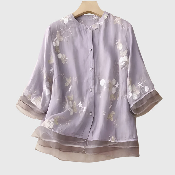 Nellie™ | Embroidered Floral Blouse