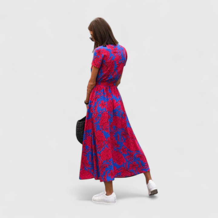 Zinavell | Elegant Pleated Midi Dress