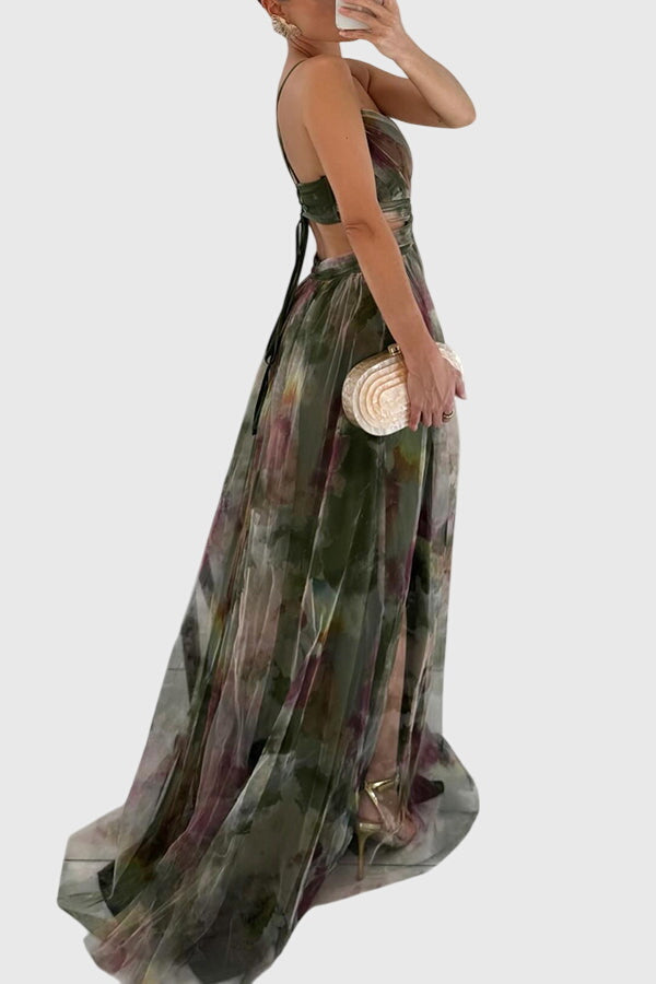 Giselle™ | Elegant Floral Print Maxi Dress
