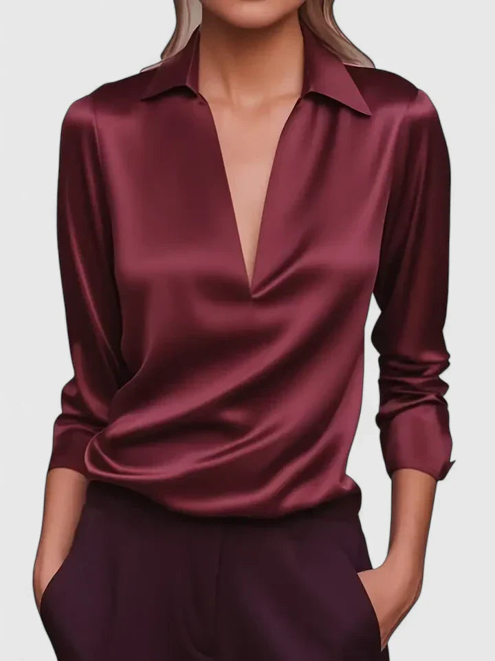 Calvina | Sophisticated Chiffon Blouse