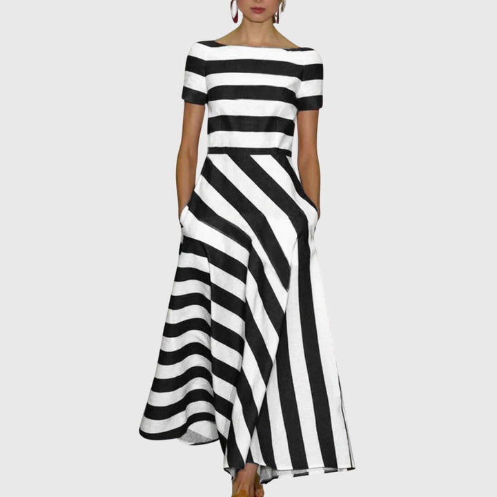 Carly™ | Classic Striped Midi Dress