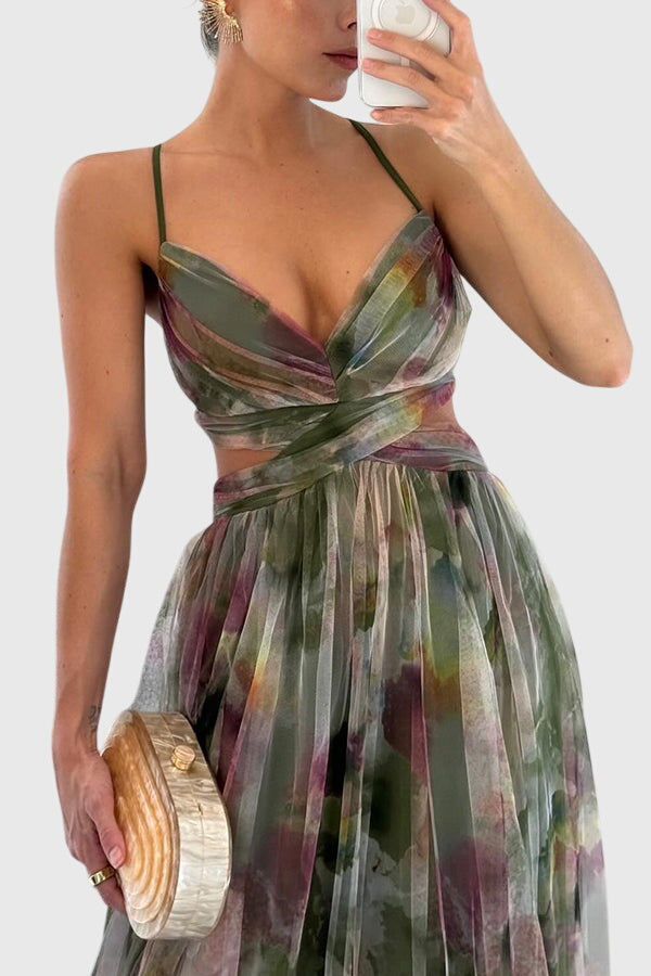 Giselle™ | Elegant Floral Print Maxi Dress