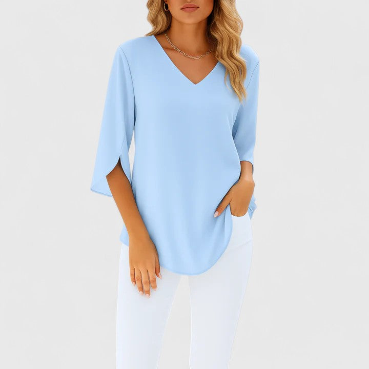 Elionara | Elegant V-Neck Blouse