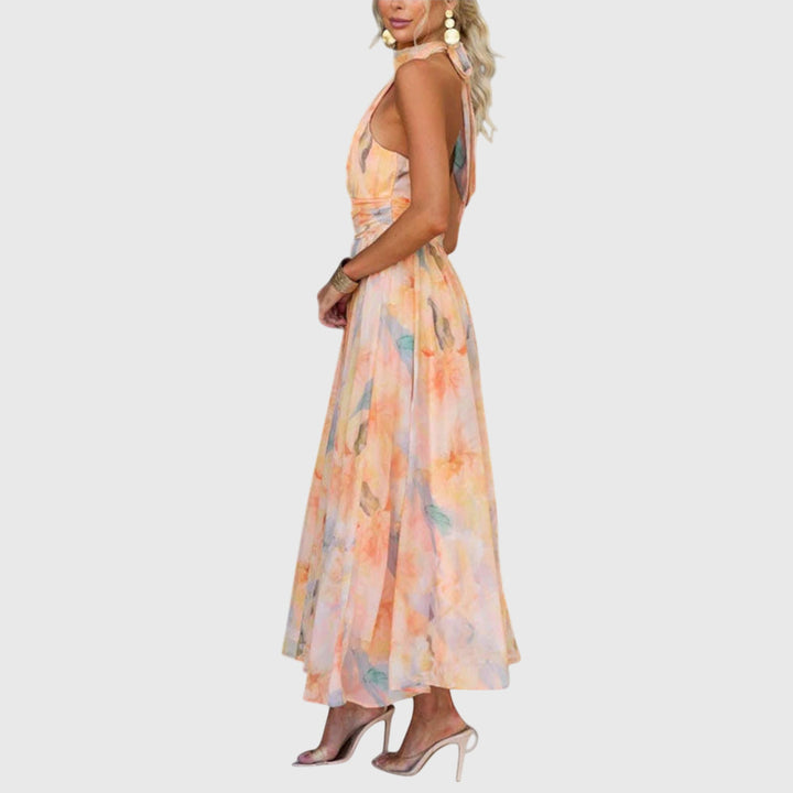 Halter™ | Elegant Halter Neck Maxi Dress