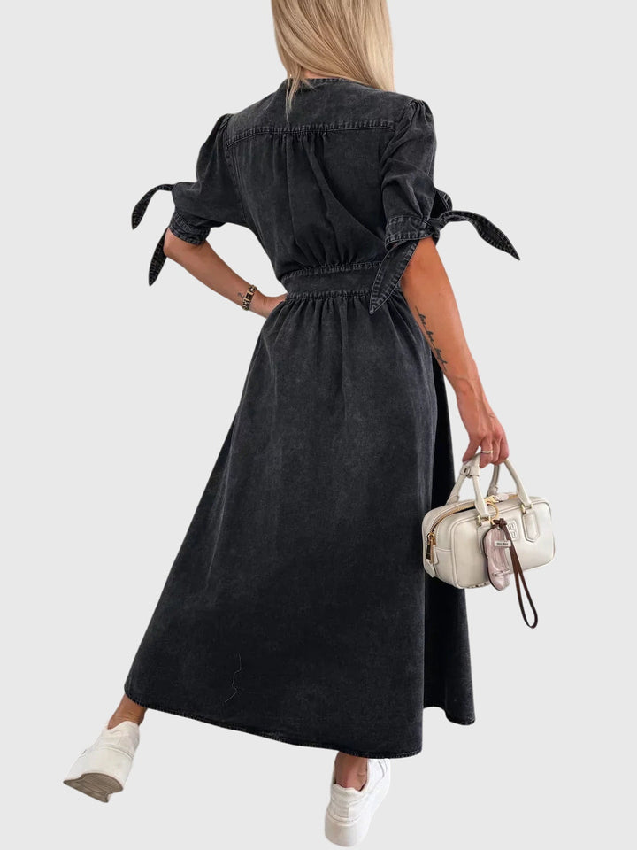 Sophia™ | Elegant Denim Shirt Dress