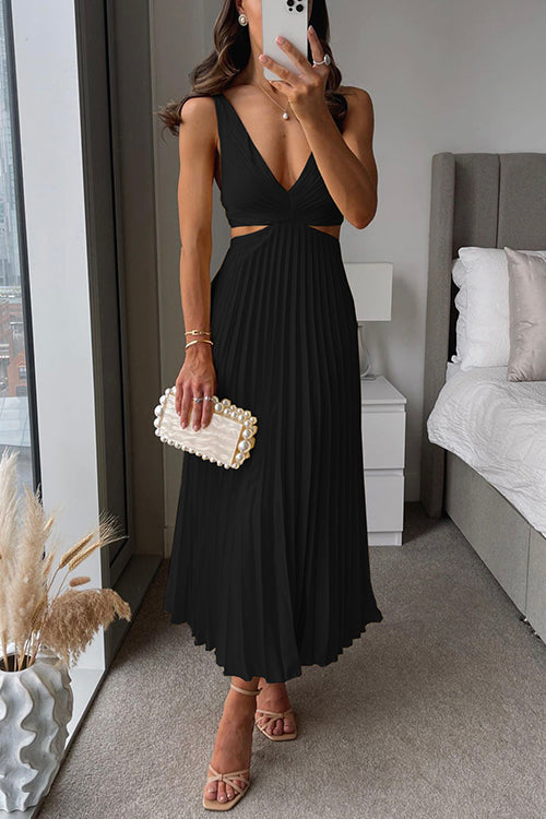 Alexandra | Pleated Maxi Wedding Guest Dress