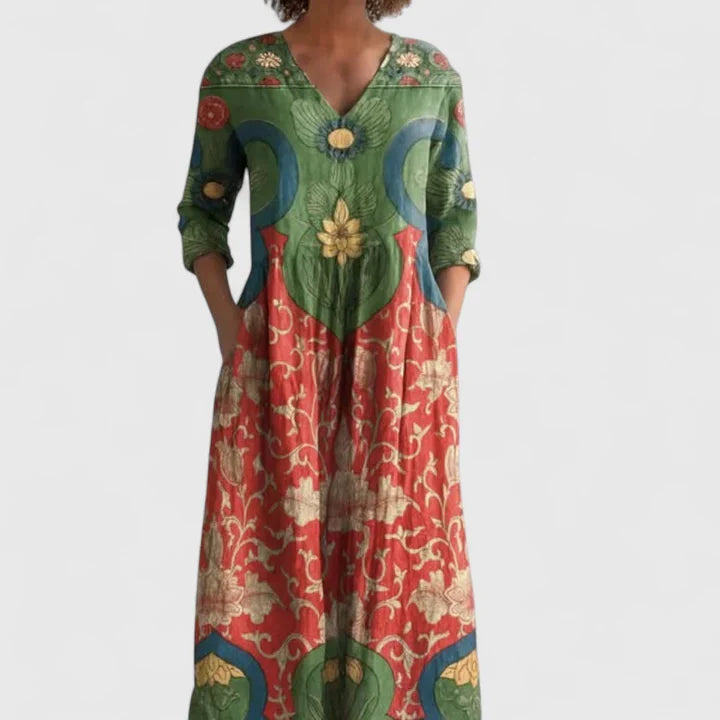 Kymberah | Sophisticated Pleated Midi Dress