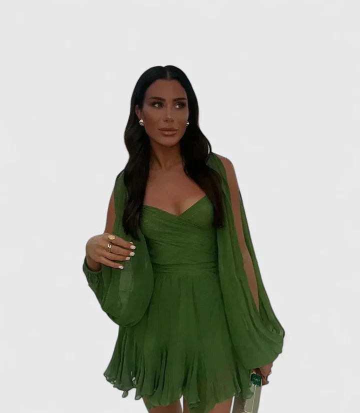 Anzryahh | Sophisticated Green Maxi Dress