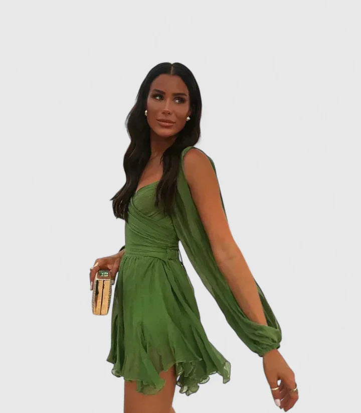 Anzryahh | Sophisticated Green Maxi Dress