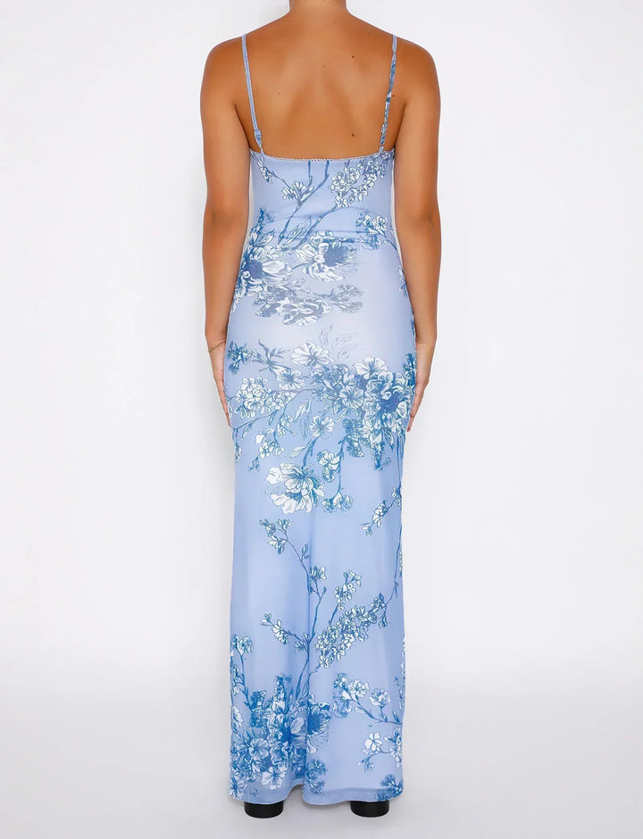 Vivian | Floral Lace Maxi Wedding Guest Dress