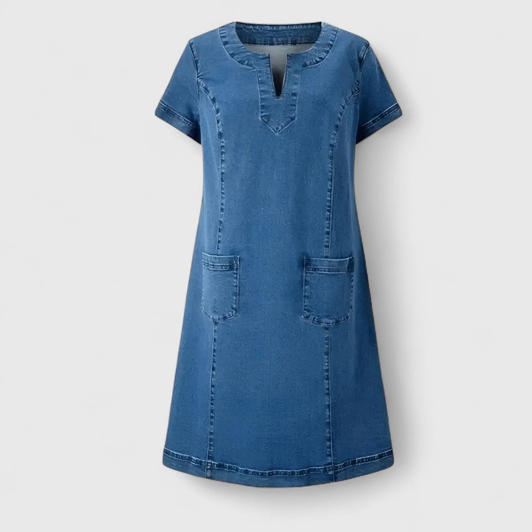 Christine | Elegant Denim Shirt Dress