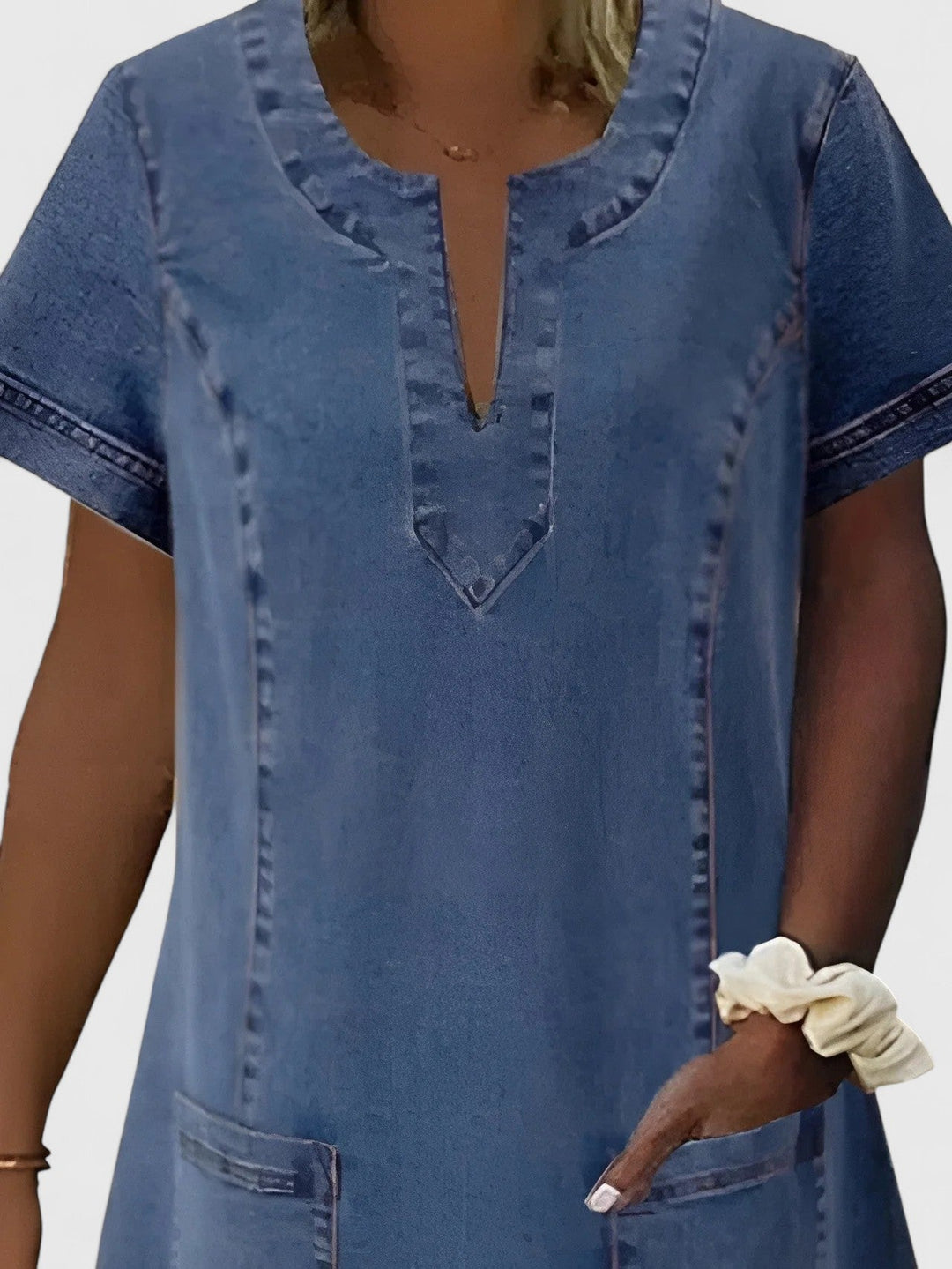 Christine | Elegant Denim Shirt Dress