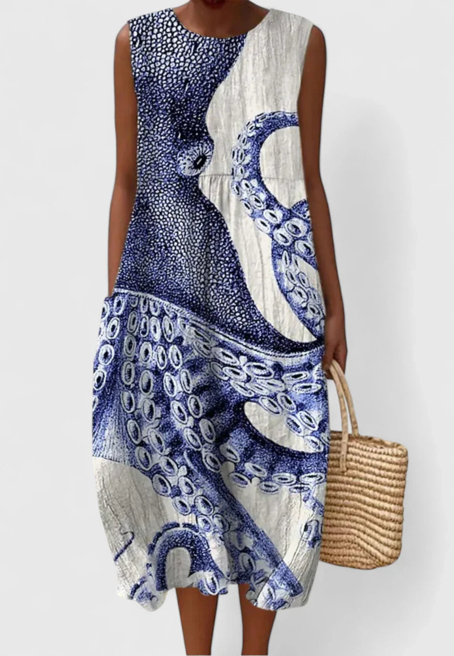 Alizhyah | Elegant Flowing Midi Dress