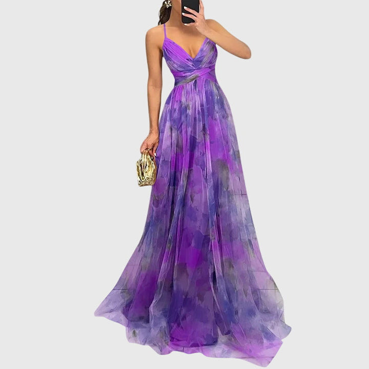 Giselle™ | Elegant Floral Print Maxi Dress
