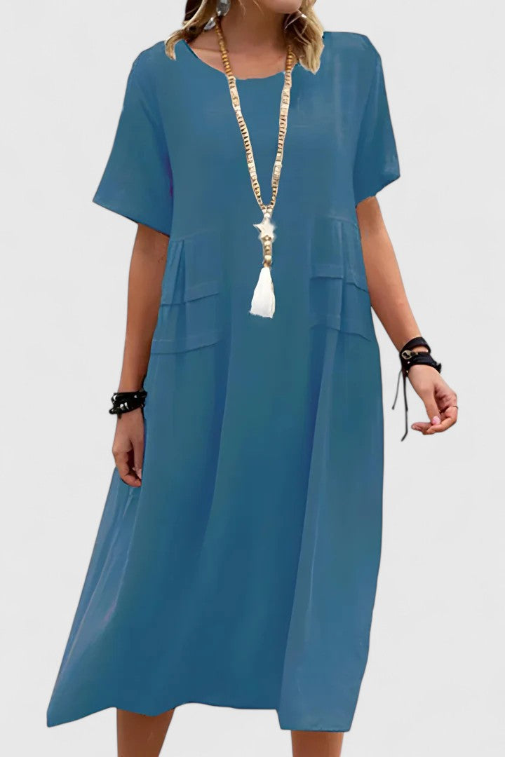 Krystina | Elegant Pleated Midi Dress