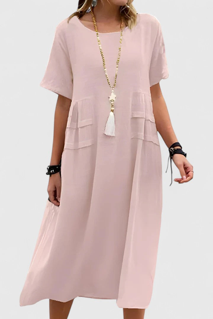 Krystina | Elegant Pleated Midi Dress