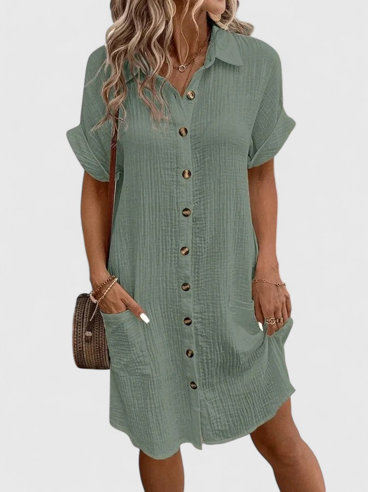 Gianeleza™ | Sophisticated Pleated Midi Dress
