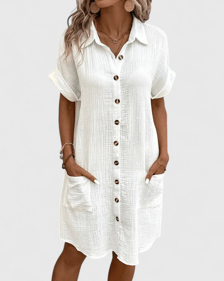 Gianeleza™ | Sophisticated Pleated Midi Dress