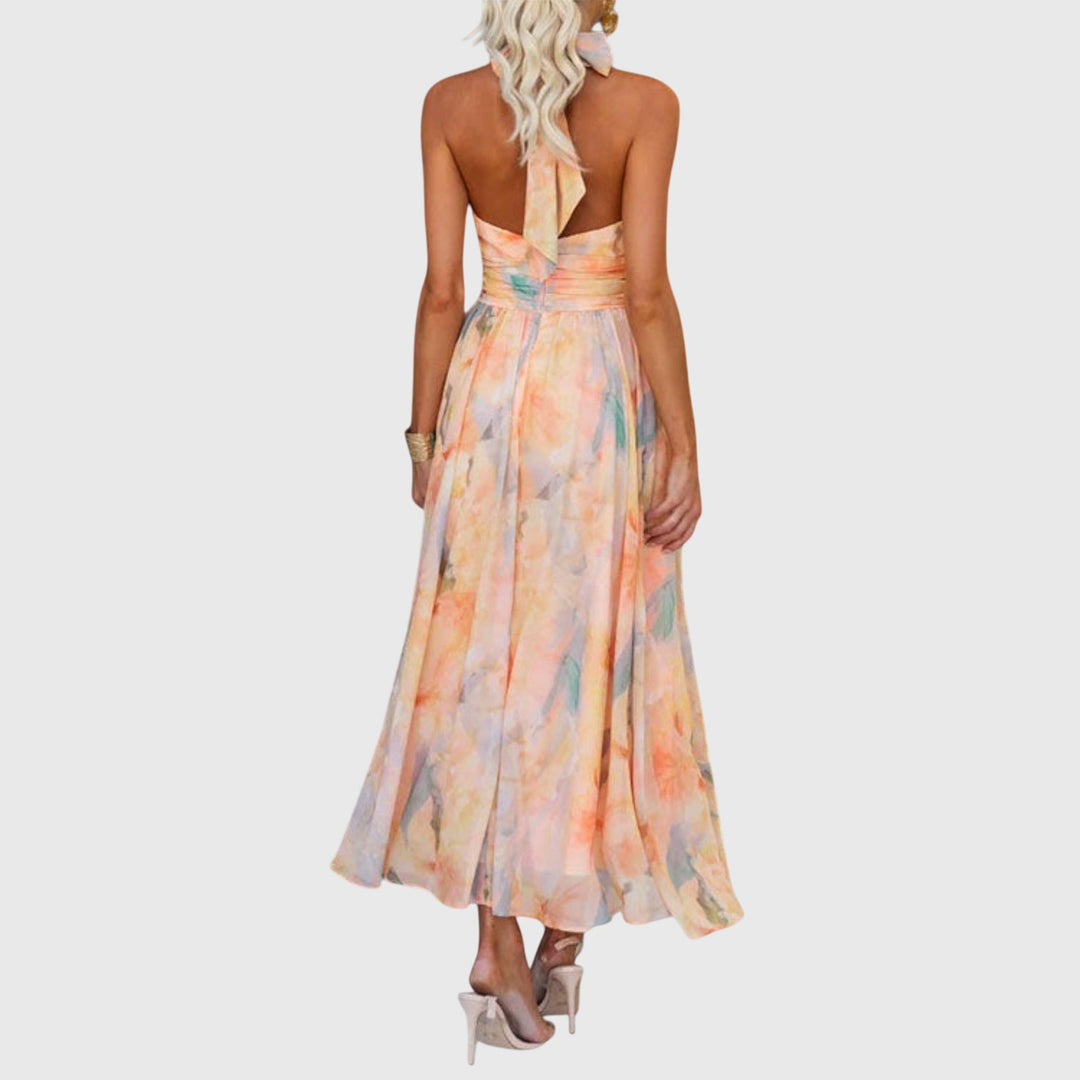 Halter™ | Elegant Halter Neck Maxi Dress