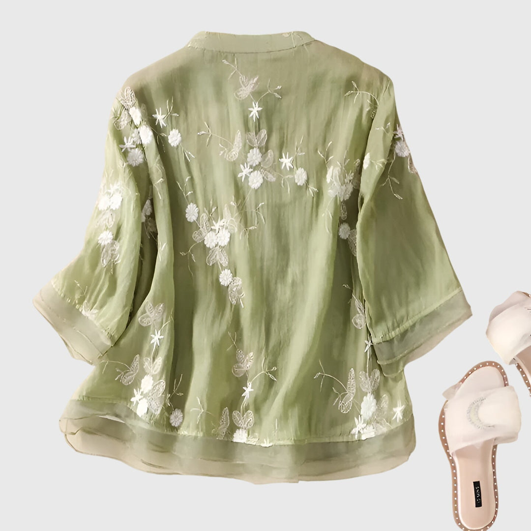 Nellie™ | Embroidered Floral Blouse
