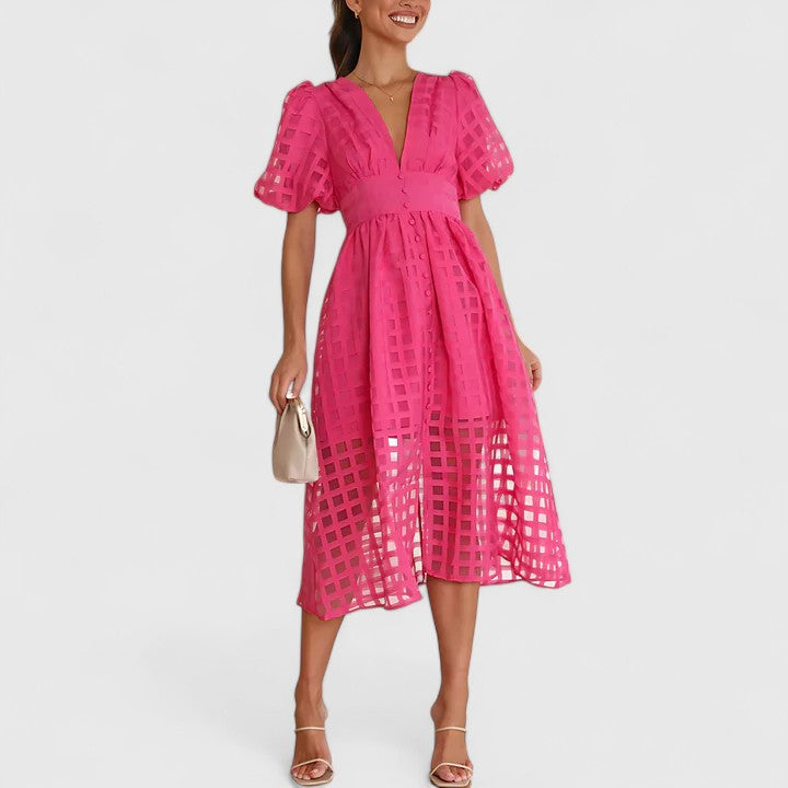 Elanqi | Elegant Tailored Midi Dress