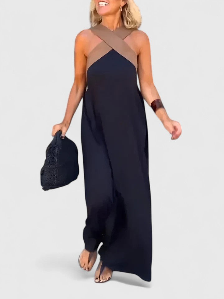 Evangeline™ | Elegant Crossback Maxi Dress