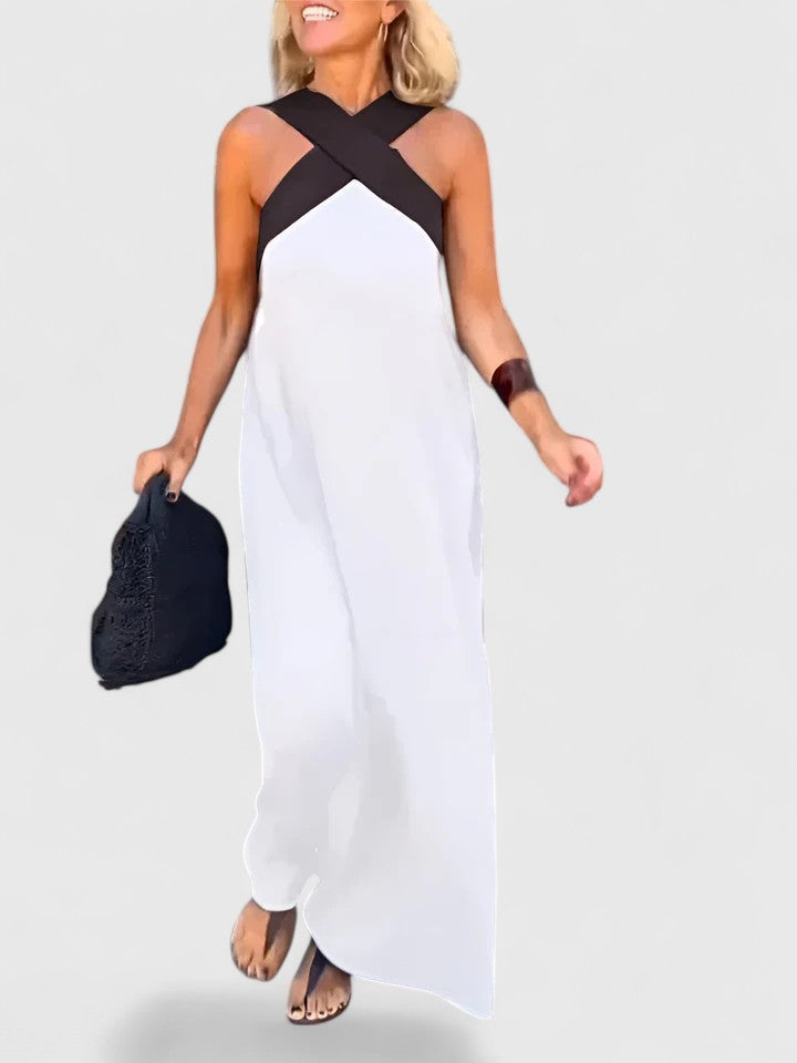 Evangeline™ | Elegant Crossback Maxi Dress