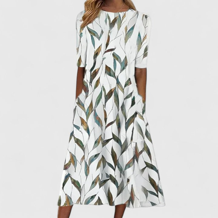 Sarah | Elegant Pleated Midi Dress