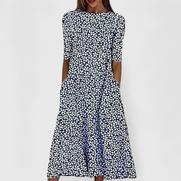 Sarah | Elegant Pleated Midi Dress